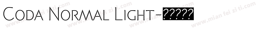 Coda Normal Light字体转换